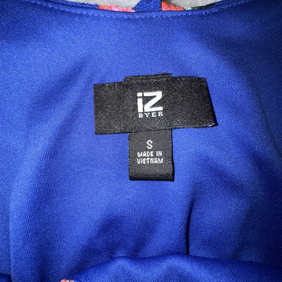 IZ Byer Maxi Dress Womens Small Blue Floral Babydoll Waist Tie Y2K Resort Beach - Picture 8 of 10